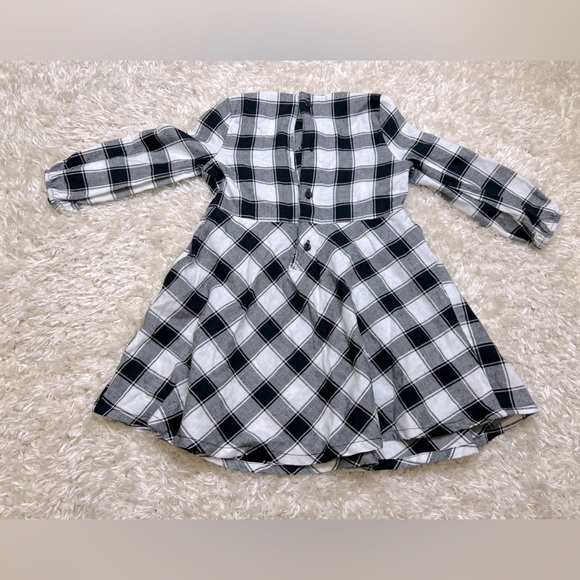 CARTER’S || LIKE NEW Black/White Gingham Print Dress w/ Bows Toddler Girl (18M) - Picture 2 of 6
